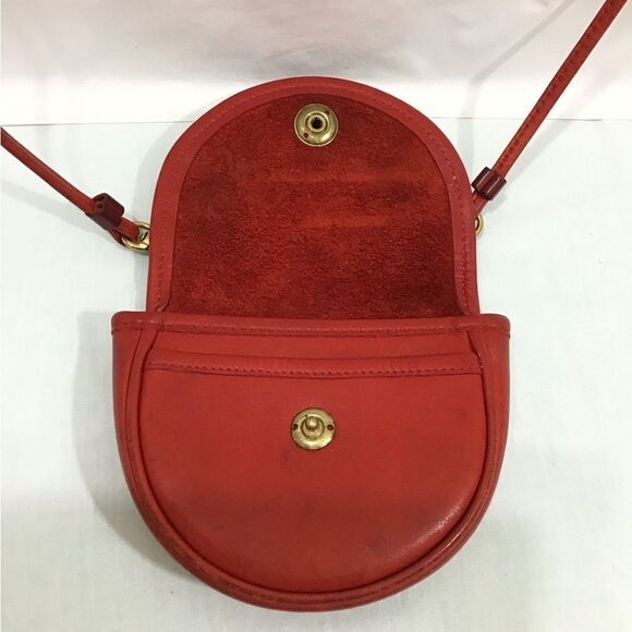 Coach Vintage Red Mini Crossbody Belt Bag Style #9826 - Picture 7 of 13